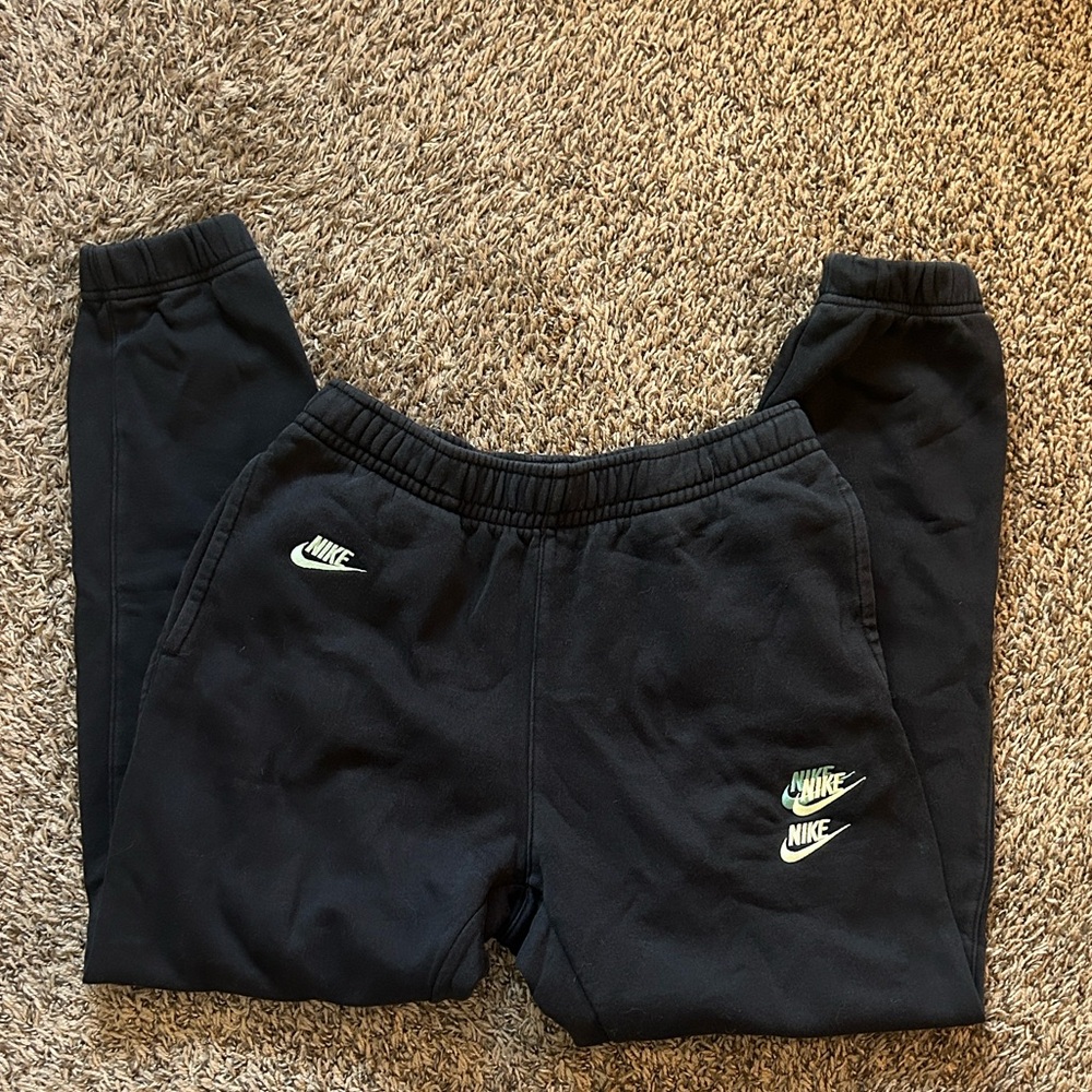 Nike Black Sweatpants with White and Green Logos - Picture 9 of 9